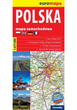 Polska - mapa samochodowa  1:675 000