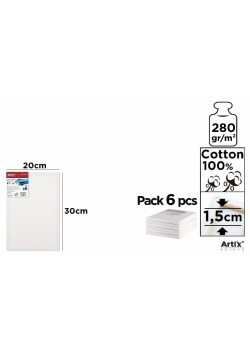 Podobrazie 20x30x1,5cm 280G/m2 (6szt)