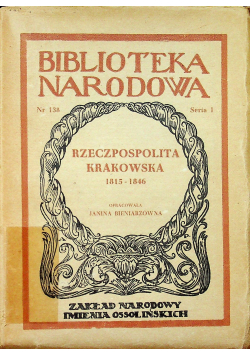 Rzeczpospolita krakowska 1815 1846