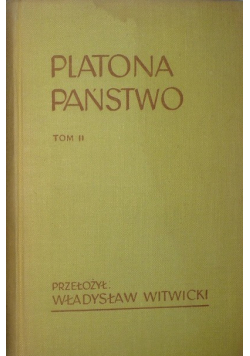 Platona Państwo Tom II