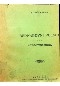 Bernardyni polscy Tom II 1933r.