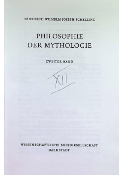 Philosophie der Mythologie.