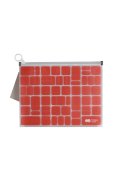 Teczka B5 PP z suwakiem Trend Coral HAPPY COLOR