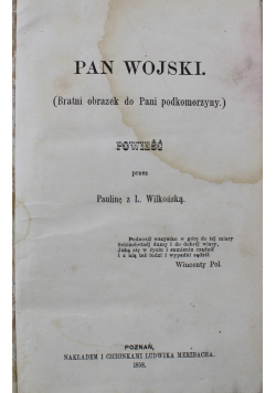 Pan Wojski 1858 r.