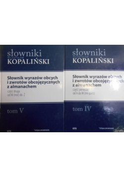 Słownik wyrazów obcych i zwrotów obcojęzycznych z almanachem tom IV i V