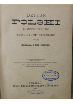 Dzieje polski do najnowszych czasów treściwie opowiedziane, 1895r.