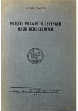 Pojęcie prawdy w językach nauk dedukcyjnych 1933 r.