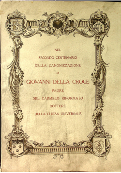 Nel secondo centenario della canonizzazione di Giovanni della Croce 1927r