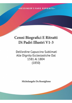 Cenni Biografici E Ritratti Di Padri Illustri V1-3