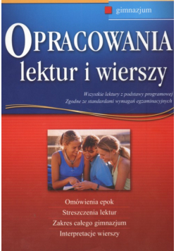 Opracowania lektur i wierszy Gimnazjum