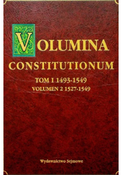 Volumina Constitutionum Tom 1 1493 - 1549