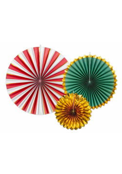 Rozety dekoracyjne mix 26-43cm 3szt