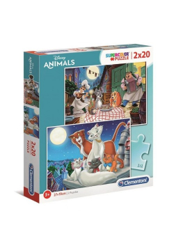 Puzzle SuperColor 2X20 Disney Animal Friends