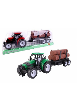 Traktor z przyczepą kłonicową mix