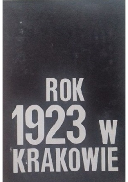 Rok 1923 w Krakowie