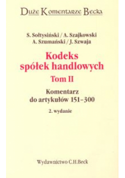 Kodeks spółek handlowych t.2