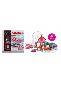 Zestaw kuchenny metalowy 25 el