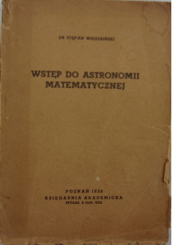 Wstęp do astronomii matematycznej 1950r