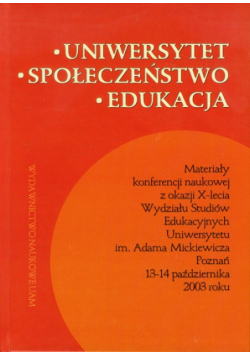 Uniwersytet społeczeństwo edukacja