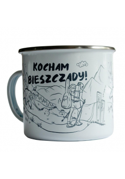 Kubek emaliowany - Kocham Bieszczady!