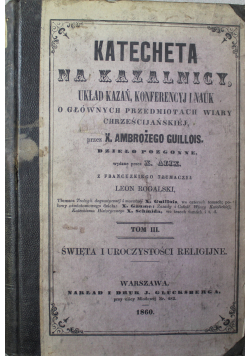 Katecheta na kazalnicy Tom III 1860 r.