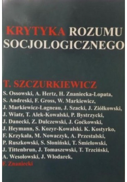 Krytyka rozumu socjologicznego plus autograf