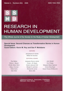 Second Chances As Transformative Stories Rhd V3 2&3