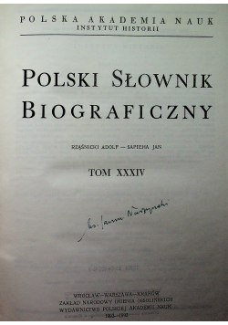 Polski słownik biograficzny XXXVI