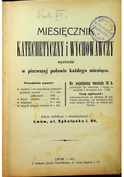 Miesięcznik katechetyczny i wychowawczy 1917 r