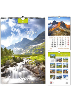 Kalendarz 2025 B3 7 planszowy Tatry