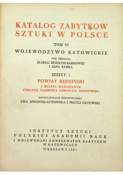 Katalog zabytków sztuki w Polsce Tom VI Zeszyt 1