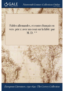 Fables allemandes, et contes français en vers. ptie 1