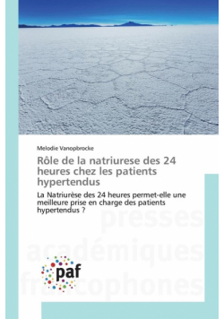 Rôle de la natriurese des 24 heures chez les patients hypertendus