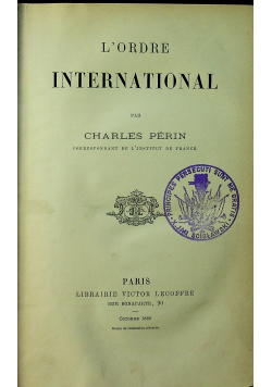 L ordre International 1888 r