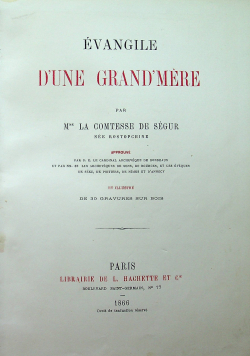 Evangile D'Une Grand'Mere 1866 r.