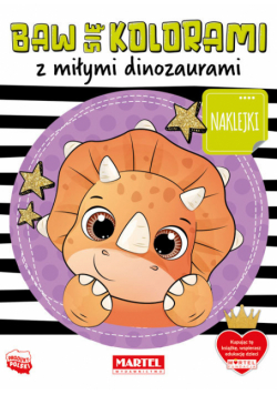 Baw się kolorami z miłymi dinozaurami z naklejkami