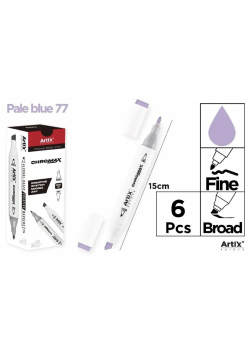 Marker Chromax z 2 końcówk. pale blue 77 (6szt)