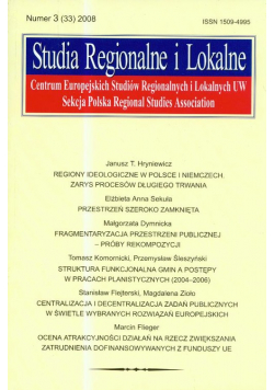 Studia Regionalne i Lokalne 3/2008
