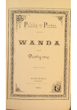 Polska w pieśni Wanda 1887 r.