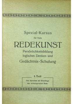 Spezial Kursusu fur freie redekunst 1918