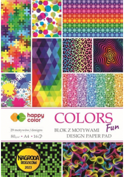Blok z motywami Colors Fun Happy Color A4 80g 16 ark.