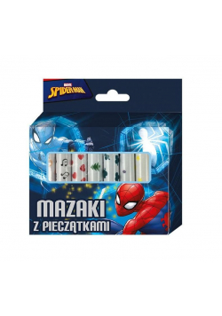 Mazaki z pieczątkami Spiderman 8 kolorów