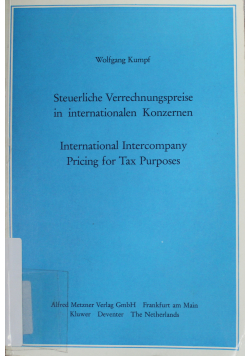 Steuerliche Verrechnungspreise in internationalen Konzernen