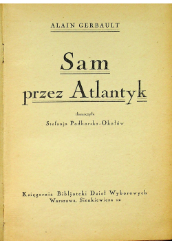 Sam przez Atlantyk ok 1925 r.