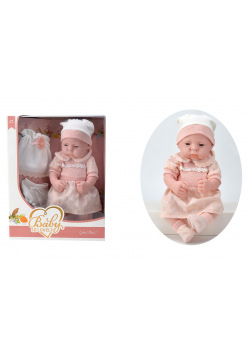Lalka gumowa - ubranko morelowe 34 cm