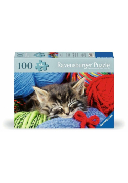 Puzzle XL 100 Kot z włóczką