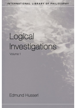 Logical Investigations Volume 1