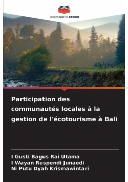 Participation des communautés locales à la gestion de l'écotourisme à Bali