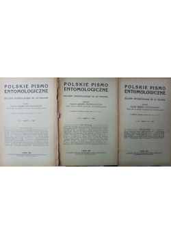 Polskie Pismo Entomologiczne Tom 3 Zeszyty 1 - 4 1924 r.