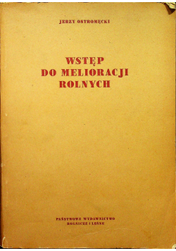 Wstęp do Melioracji Rolnych
